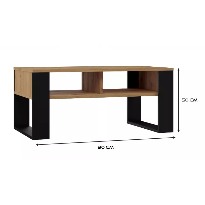 Topeshop MODERN 2P ART CZ kavos / šoninis / kampinis staliukas Kavos staliukas stačiakampė forma 2 koja (-os)