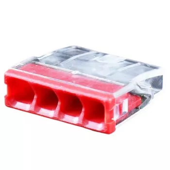 Hismart EL240418 universalus laidų jungtuvas 4x 0,5-2,5 mm², 24 A, 450 V, 100 vnt.