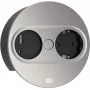 Bachmann 946.004 TWIST 2 įleidžiamas kištukinis lizdas Type F su USB A ir USB C, nerūdijantis plienas
