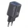 usams 30W GaN USB-C greitasis įkroviklis USA001446 – 30W USB-C PD sieninis nešiojamas įkroviklis, juodas