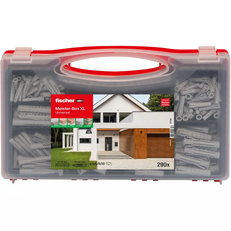 fischer 577159 Meister-Box XL sieninių kaiščių rinkinys 290 vnt.