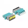 Optiminis skaidulų movas DeLOCK 86905 LC Quad moteriškas į LC Quad moterišką daugiamodis akvamarinas