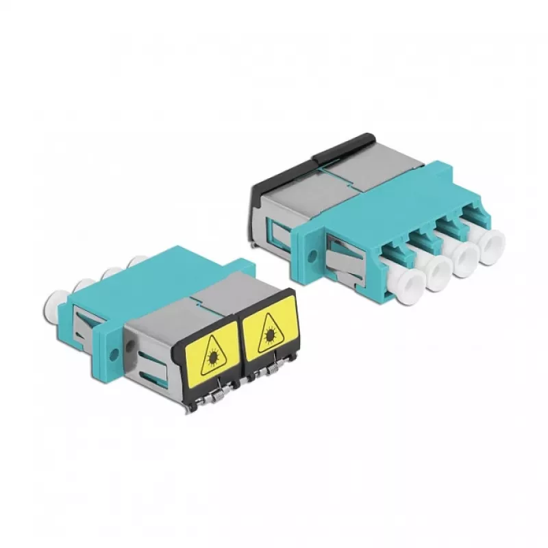 Optiminis skaidulų movas DeLOCK 86905 LC Quad moteriškas į LC Quad moterišką daugiamodis akvamarinas