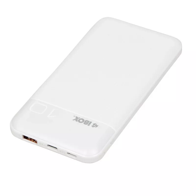 Nešiojamas maitinimo bankas IBOX IPB10 10000 mAh, Li-Ion, Quick Charge 3.0, USB‑C ir USB‑A išėjimai, 20W PD
