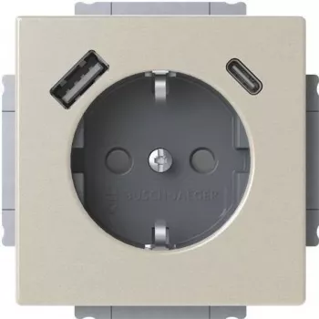 Busch-Jaeger SCHUKO kištukinis lizdas USB-A+C 20 EUCB2USBAC-866 (2CKA002011A6314)