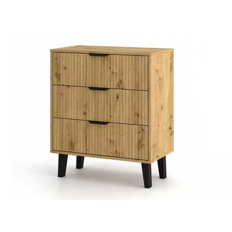 SCANDI 3S plonas ąžuolas ARTISAN komoda