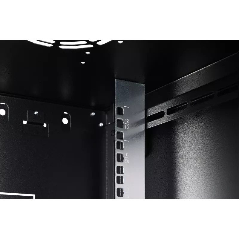 Sieninis tinklo spintas DIGITUS Dynamic-N DN-37111 — 12U, 600x600 mm, IP20, spynelė