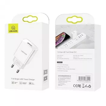 Įkroviklis Usams T18 vienas USB 2,1A