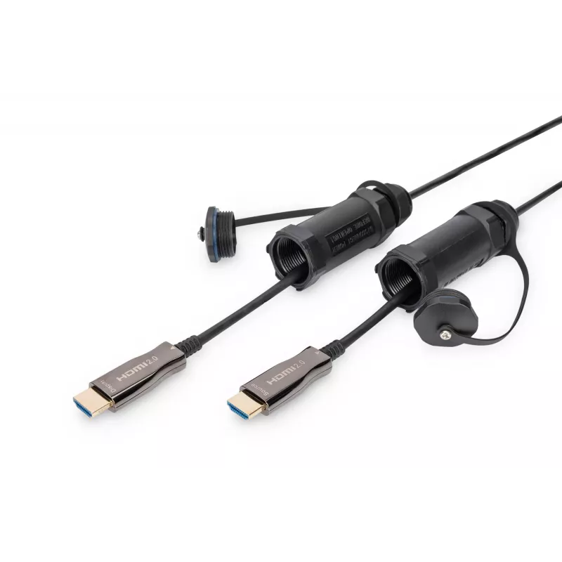 Digitus 4K HDMI AOC Šarvuotas jungiamasis kabelis 10m 2.0 14,4 Gbit/s