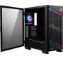 MSI MPG VELOX 100P AIRFLOW Midi Tower kompiuterio korpusas 'Juodas, 3x 120mm ventiliatorius + 1x 120mm ARGB ventiliatorius, ARGB šviesos juosta, USB Type-C, 1x grūdintas stiklas, Centras, E-ATX, ATX, mATX, mini-ITX'