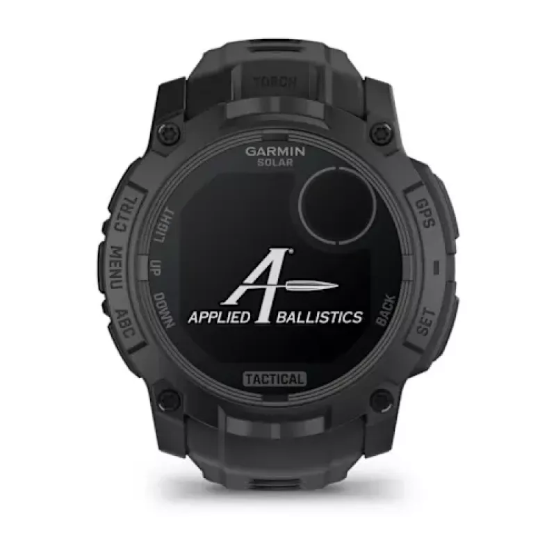 Išmanusis laikrodis GARMIN Instinct 3 – 45 mm, 3,05 cm (1,2 colio) AMOLED 390×390 liečiamas ekranas, 4 GB, GPS, silikoninis dirželis juodas, 53 g
