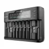 Įkroviklis baterijoms everActive UC-800 AC 12V 3A – LiFePO4/LiPo/NiMH, AA/AAA/9V, iki 10 baterijų, 12 V įėjimas, ekranas, juodas
