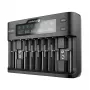 Įkroviklis baterijoms everActive UC-800 AC 12V 3A – LiFePO4/LiPo/NiMH, AA/AAA/9V, iki 10 baterijų, 12 V įėjimas, ekranas, juodas
