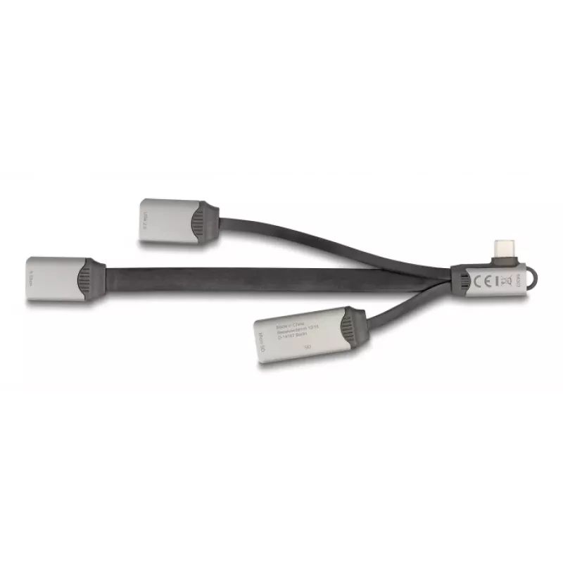 DeLOCK 64303 USB 3.2 Gen 1 Type-C USB centras 5000 Mbit/s pilkas
