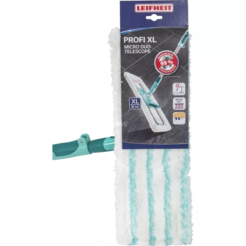 Leifheit 55049 mikropluošto šluostė laminatui, plytelėms ir medžiui, pilka/turkiška