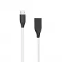 Silicone laidas USB – Micro USB (baltas, 1m)