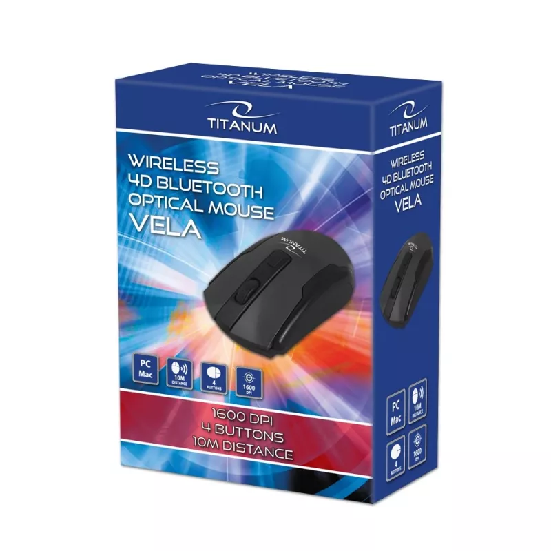 Pelytė Esperanza TM123 Wireless Bluetooth 4D Vela juoda