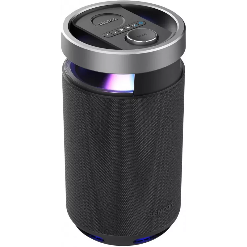 Nešiojamas Bluetooth garsiakalbis SENCOR Resonex Lounge 130W, IPX7 atsparus vandeniui, TWS, LED apšvietimas