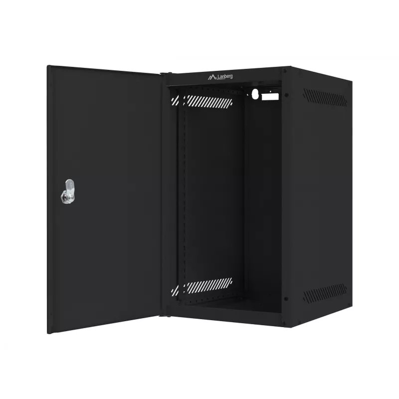 Sieninis tinklo stovas LANBERG WF10-2309-00B — 9U, 280×469×310 mm, IP20, juodas