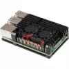 JOY-IT RPI CASE ALU07F - Korpusas Raspberry Pi 4, Aliuminis, Ventiliatorius, Juodas (RB-ALUCASEP4+07FAN)