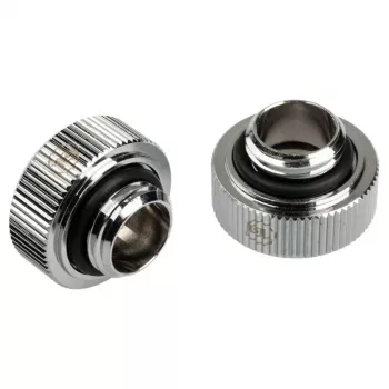 Adapteris G1/4 colio išorinis sriegis į 16 mm kietą vamzdelį BitsPower Touchaqua TA-FH16-GS, 2 vnt., sidabrinis