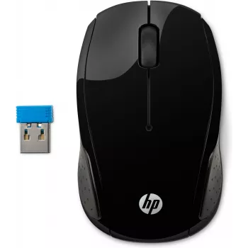 HP Wireless Mouse 200, ambidekstrinė, optinė, RF belaidė, 1000 DPI, juoda