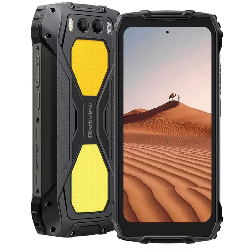 Blackview BV7300 16.9 cm (6.67 inch) Dual SIM Android 14 4G 6 GB 256 GB 15000 mAh Juoda, Geltona