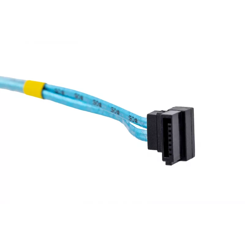SATA kabelis Supermicro CBL-0186L 4x apvalus 0,56 m, SATA I, tiesus kištukas–kištukas, juoda/mėlyna/balta