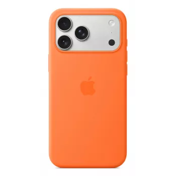 Apple iPhone 17 Pro Max Silikoninis Dėklas su MagSafe Oranžinis