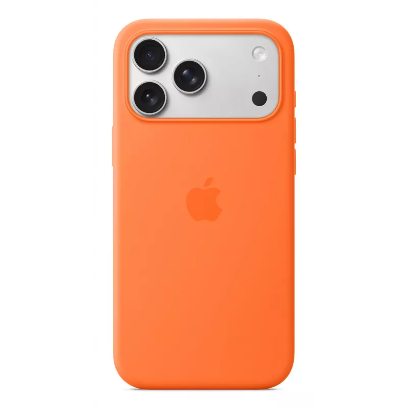 Apple iPhone 17 Pro Max Silikoninis Dėklas su MagSafe Oranžinis