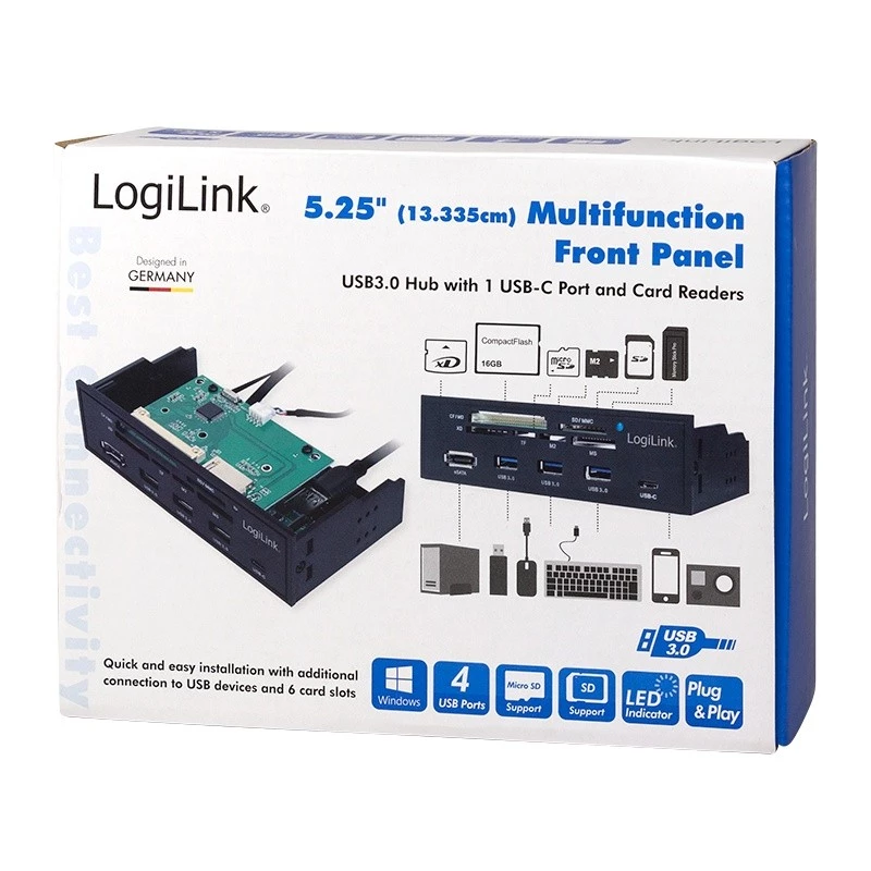 Card Reader LogiLink UA0341 SATA vidinis juodas