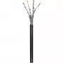 Wentronic goobay - Bėginis kabelis - 100,0 m - SFTP, PiMF - CAT 6 - Suvyta gysla - Juoda (57195)
