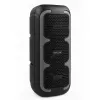 Nešiojamas stereo garsiakalbis SQUEAK SQ1009 – Bluetooth 5.3, 45W RMS, 10h baterija, FM, USB, AUX, LED, 1800 mAh, Juodas