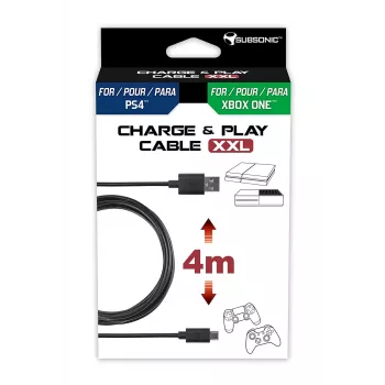 USB laidas Subsonic SA5355 4m USB 2.0 A – Micro-USB A juodas