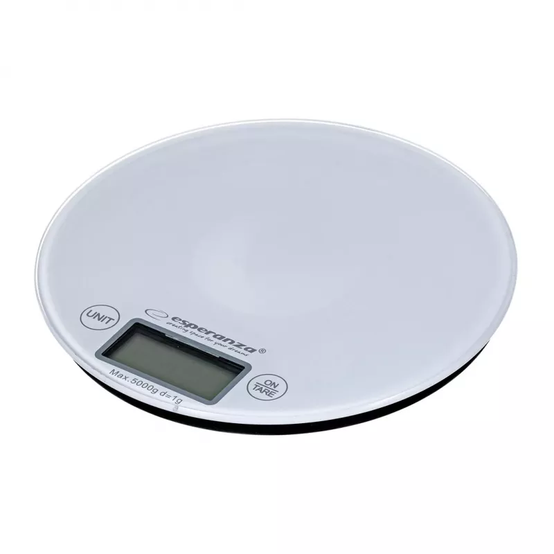 Virtuvinės svarstyklės ESPERANZA EKS003W, 5 kg, 1 g tikslumas, grūdintas stiklas, liečiamas valdymas