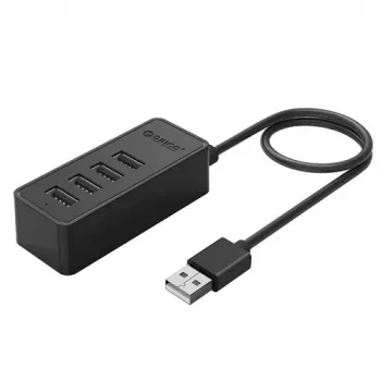 USB šakotuvas ORICO W5P-U3-030 4 prievadų USB 3.0, kompaktiškas stalinis šakotuvas periferiniams įrenginiams prijungti