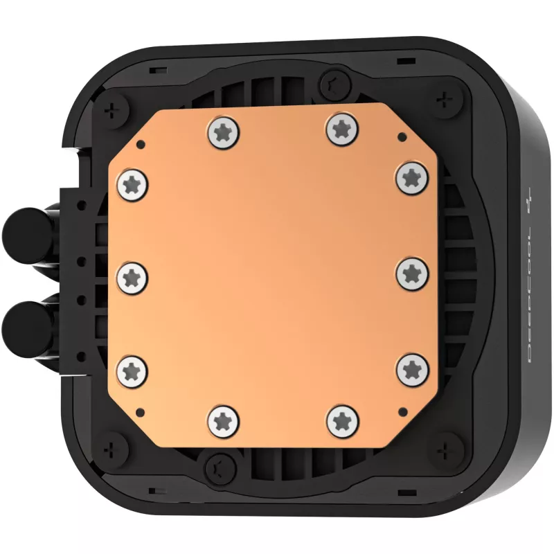 Skysčio aušinimo komplektas DeepCool LQ240 – 240 mm radiatorius, 2×120 mm PWM ventiliatoriai, RGB, žarna 41 cm, aliumininis radiatorius, juodas