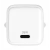 Sieninis USB C 35W 3A PD 3.0 QC 3.0 įkroviklis, baltas