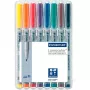 Žymekliai Staedtler 315 WP8 8 spalvų: juoda, mėlyna, ruda, žalia, oranžinė, raudona, violetinė, geltona