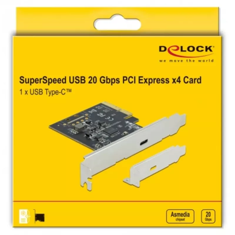 DeLOCK USB 3.2 Gen 2x2 PCIe 3.0 x4 Low-Profile adapteris (89036)