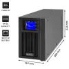 Nepertraukiamo maitinimo šaltinis QOLTEC 53981 Online 2kVA, 2000 VA