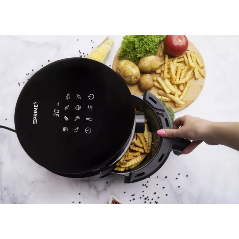 Oro gruzdintuvė PRIME3 SAF31 2,5 l, 1200 W, karšto oro bekepė juoda