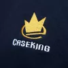 Caseking gobtuvinis užtrauktuku megztinis tamsiai mėlynas S dydis