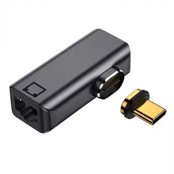 Magnetinis adapteris USB Type-C – RJ-45, 100/1000Mb