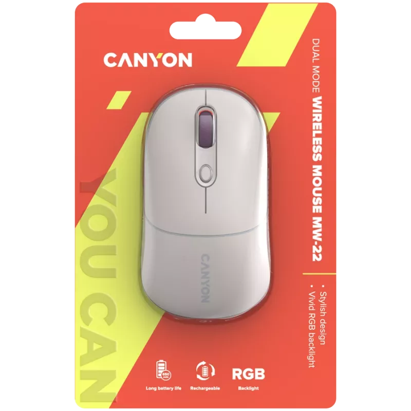 CANYON pelė MW-22 2-in-1 BT/Belaidė Rice