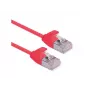 ROLINE DataCenter - Patch-Cable - RJ-45 (M) į RJ-45 (M) - 1,5 m - U/FTP - CAT 6a - halogeninis, lietas, su apsauga nuo užkabinimo, suvytas, 10 Gigabit Ethernet - raudona, Pantone 199C (21.15.3314)