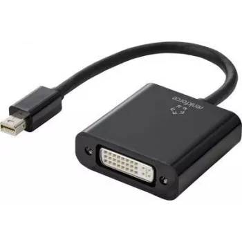 Renkforce RF-4769258 DisplayPort / DVI adapteris [1x Mini-DisplayPort kištukas - 1x DVI lizdas 24+5 kontaktų] Juodas PVC apvalkalas 15,00 cm (RF-4769258)
