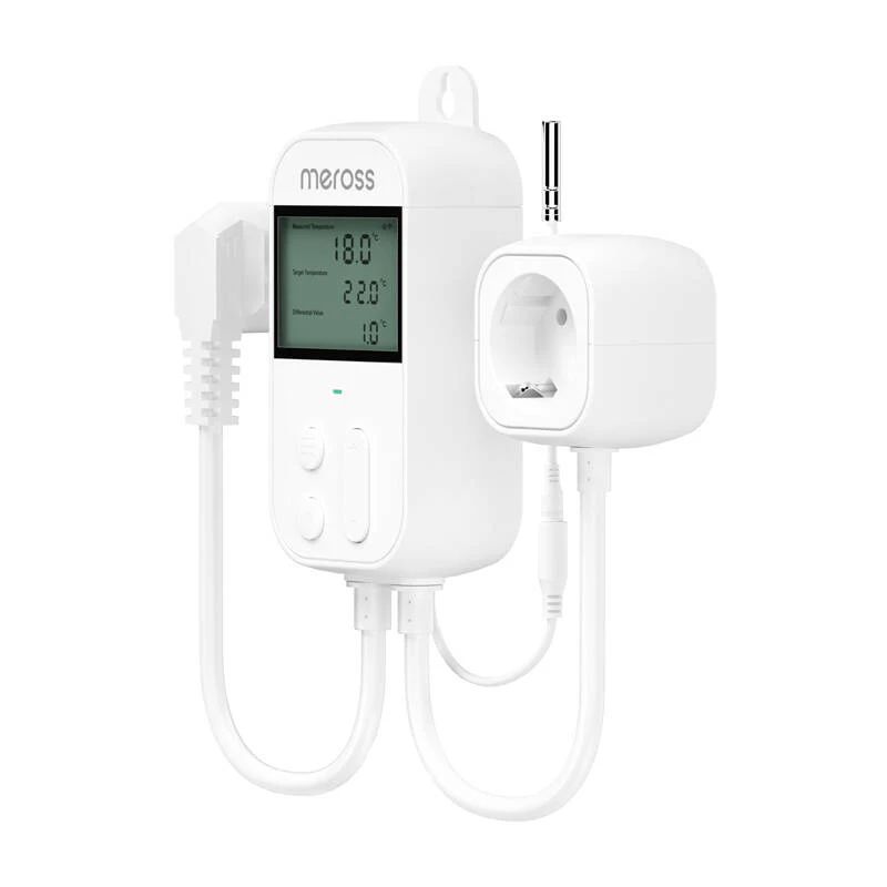 Termostatinis kištukinis lizdas Meross MTS960HK White LCD AC 16A