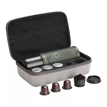 Outin Nano nešiojamas espresso aparatas 7500mAh (žalias) + apsauginis dėklas