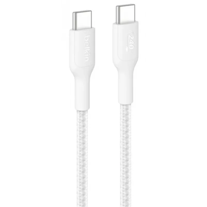USB-C laidas Belkin BoostCharge Pro 2 m, USB-C, baltas, 240 W